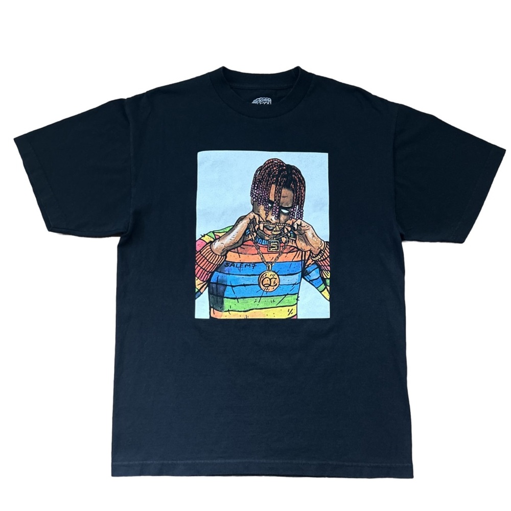 Salem7 Lil Yachty Men’s Graphic Black Short Sleeve Summer T-Shirt Size M